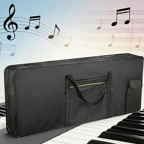 REMAGIC Piano Keyboard Bag, 61 Keys Portable Padded Keyboard Case, Electric Piano Gig Bag, Waterproof Padded Case with Handle for Music Sheet Stand, Sustain Pedals, Cables in Saudi Arabia
