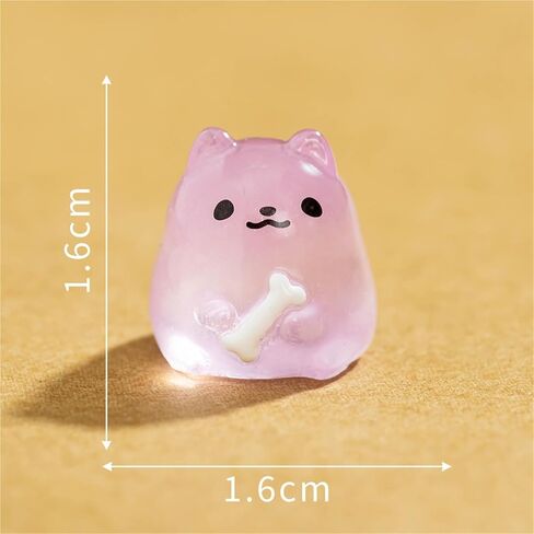 Cute Mini Creative Glowing Purple Puppy Hinge Heads Decorative Topper Set 6PCS, Home Decoration,Magnetic Hinge Head Toppers Door Hinge in Saudi Arabia