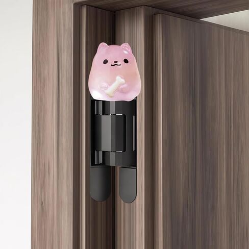 Cute Mini Creative Glowing Purple Puppy Hinge Heads Decorative Topper Set 6PCS, Home Decoration,Magnetic Hinge Head Toppers Door Hinge in Saudi Arabia