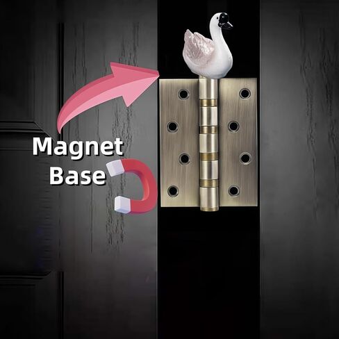 Hinge Heads Decorative Topper Set 4PCS, Home Decoration,Magnetic Hinge Head Toppers Door Hinge, Cute Mini Creative The Big Grey Goose with A Stretched Neck in Saudi Arabia