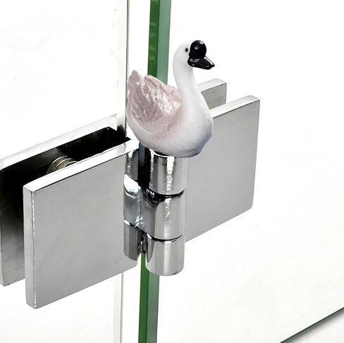 Hinge Heads Decorative Topper Set 4PCS, Home Decoration,Magnetic Hinge Head Toppers Door Hinge, Cute Mini Creative The Big Grey Goose with A Stretched Neck in Saudi Arabia