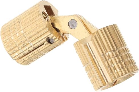 Yardwe Brass Concealed Barrel Hinges 12mm Invisible Furniture Hinges for Wooden Doors Jewelry Boxes Cabinets with Cross Folding Mechanism Small Cabinet for DIY Industrial Use in Saudi Arabia