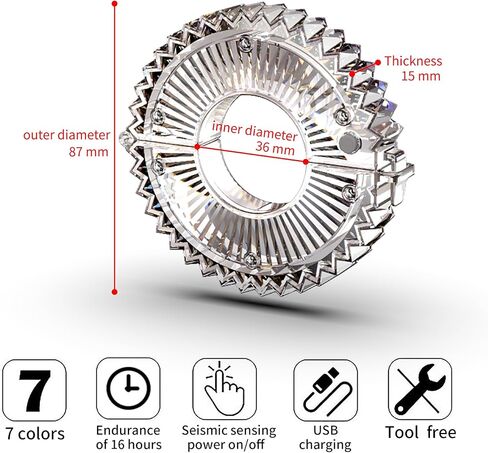 أضواء عجلة الدراجة قابلة لإعادة الشحن بإطارين، أضواء الدراجة للعجلات 7 ألوان متغيرة، مستشعر حركة، أضواء الدراجة للأطفال، احصل على أكثر سطوعًا ورؤية بنسبة 100% من جميع الزوايا in Kuwait