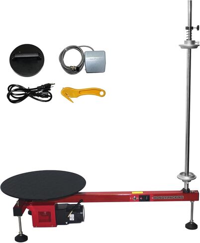 Electric Stretch Film Wrapping Machine,Stretch Film Dispenser Wrap Bench,Heavy Duty Film Wrapper Table Pallet Box Shrink for 12-28in Films,110V 25W in Saudi Arabia