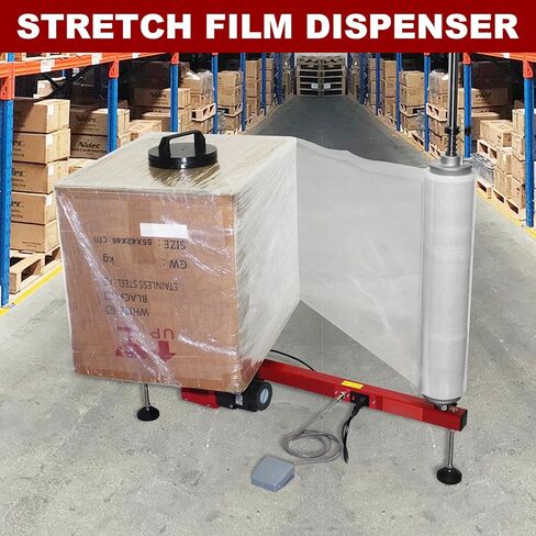 Electric Stretch Film Wrapping Machine,Stretch Film Dispenser Wrap Bench,Heavy Duty Film Wrapper Table Pallet Box Shrink for 12-28in Films,110V 25W in Saudi Arabia
