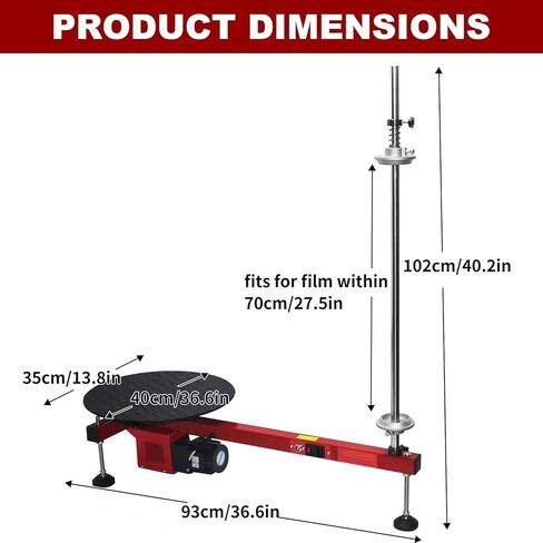 Electric Stretch Film Wrapping Machine,Stretch Film Dispenser Wrap Bench,Heavy Duty Film Wrapper Table Pallet Box Shrink for 12-28in Films,110V 25W in Saudi Arabia