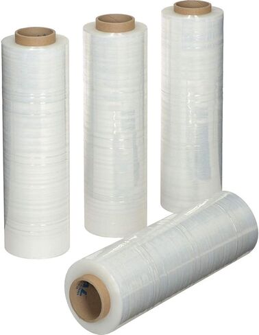 فيلم JQ Stretch Wrap Cast Hand Shrink Film 3 "Core 12 بوصة × 1500 قدم 70 مقياس 4 لفات/علبة in Kuwait