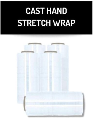 فيلم JQ Stretch Wrap Cast Hand Shrink Film 3 "Core 12 بوصة × 1500 قدم 70 مقياس 4 لفات/علبة in Kuwait
