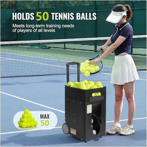 Tennis Ball Machine,Pitching Machine, Tennis Ball Machine for Practice Automatic Portable Launcher/Trainer/Thrower Full-Featured in Saudi Arabia