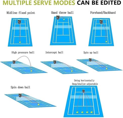 Tennis Ball Machine,Pitching Machine, Portable Tennis Ball Machine for Beginners Automatic Launcher Pitching for Top Spin and Backspin in Saudi Arabia
