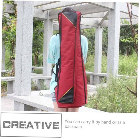 Oxford Cloth Trombone Bag Thickened Portable Storage Case for Tenor Bass Trombone with Padded Protection and Comfortable Carry Red in Saudi Arabia