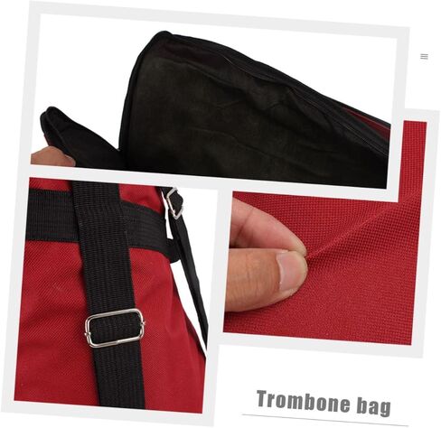 Oxford Cloth Trombone Bag Thickened Portable Storage Case for Tenor Bass Trombone with Padded Protection and Comfortable Carry Red in Saudi Arabia