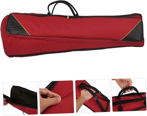 Portable Trombone Storage Bag Oxford Cloth with Thick Cotton Padding Double Shoulder Straps Protective Carrying Case for Musical Instruments and Accessories in Saudi Arabia