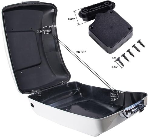 Advanblack حزمة حقيبة السيارة الخلفية القابلة للسحب، كابل حبل مناسب لـ 2014+ Harley Touring King Chopped Razor الخلفية، حقيبة الأمتعة، سلك بديل سهل التركيب مع براغي تثبيت in Saudi Arabia