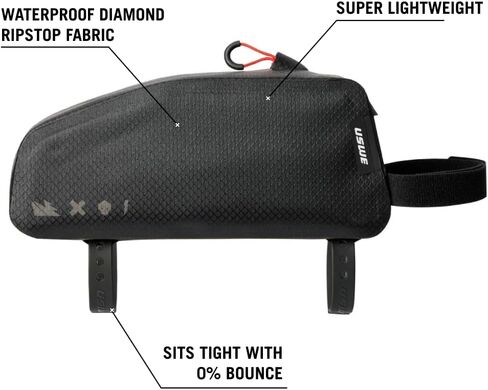 USWE Top Tube Bike Bag, Bolt on Top Tube Bag, Bicycle Bags for Bikes Front Frame, Waterproof Bike Pouch Pack, Phone Bag Cycling Accessories for Mountain Bike, Racing, MTB, E-MTB, Gravel in Saudi Arabia