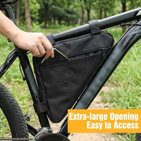 Triangle Bike Frame Bag, Lightweight Bike Storage Bag, Waterproof Bicycle Storage Pouches for Adult Cycling Mountain Road Bikes Keeping Phone, Wallet, Keys, Tools, Accessories in Saudi Arabia