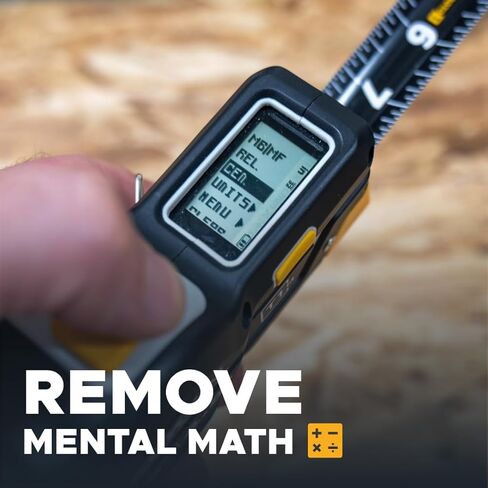REEKON T1M Utility Digital Tape Measure 16ft (English) – Bluetooth Smart Measuring Tool, 1/32" Accuracy, Saves 1000+ Measurements, LCD Display, 150 Hour+ Battery Life & Rechargeable in Saudi Arabia