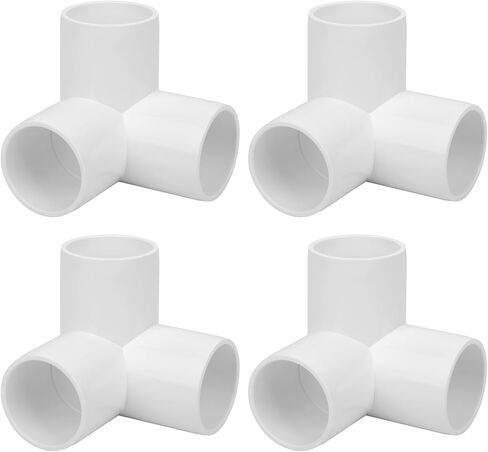 20 Pack 3/4" PVC Pipe Coupling Adapter Pipe Fittings (Socket x Socket) Contractor Pack Schedule 40 Heavy Duty 3/4 Inch PVC Slip Socket Connectors for DIY PVC Shelf Garden Support Structure, White in Kuwait