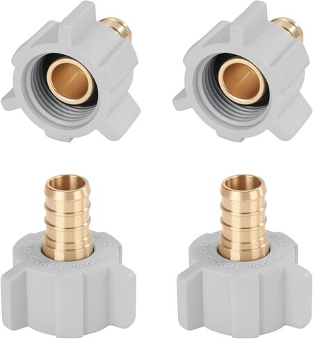 محول دوار 1/2 بوصة Pex x 1/2 بوصة أنثى NPT تركيب تجعيد نحاسي بدون الرصاص، متوافق مع PEX-B، 4 عبوات in Kuwait