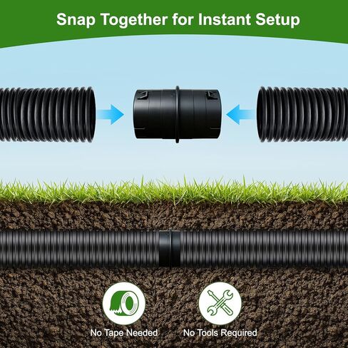 موصل أنابيب عالمي مقاس 4 بوصات، مموج إلى محول أنابيب PVC، وصلة تصريف في الفناء لتفريغ مضخة الحوض وملحقات ماسورة التصريف، تناسب الأنابيب المموجة مقاس 4 بوصات SCH 40 و4 بوصات SDR 35 و4 بوصات - أسود in Kuwait