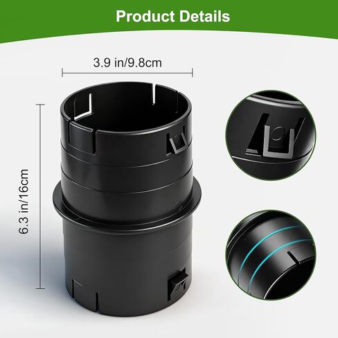 موصل أنابيب عالمي مقاس 4 بوصات، مموج إلى محول أنابيب PVC، وصلة تصريف في الفناء لتفريغ مضخة الحوض وملحقات ماسورة التصريف، تناسب الأنابيب المموجة مقاس 4 بوصات SCH 40 و4 بوصات SDR 35 و4 بوصات - أسود in Kuwait