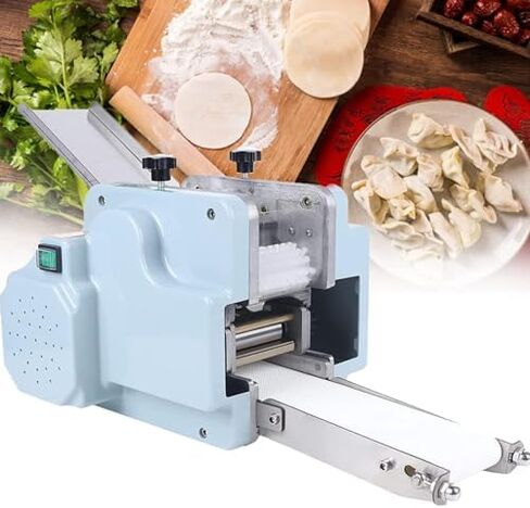 Automatic Dumpling Skin Maker, Electric Dough Processing Machine for Ravioli Wonton Wrapper, High Efficiency 40pcs/min in Kuwait