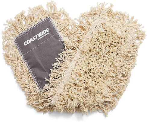 Professional Cut-End Dust Mop Head, Cotton, 24" x 5", White in Kuwait