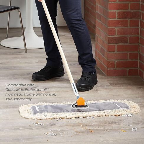 Professional Cut-End Dust Mop Head, Cotton, 24" x 5", White in Kuwait