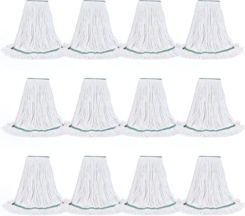 استبدال رأس ممسحة الرايون الاصطناعية من ماثيو كليننج، ممسحة تجارية ذات نهاية دائرية مقاومة للمواد الكيميائية مكونة من 4 طبقات لتنظيف الأرضيات وتشطيبها، 16 أونصة متوسطة، عبوة واحدة in Kuwait