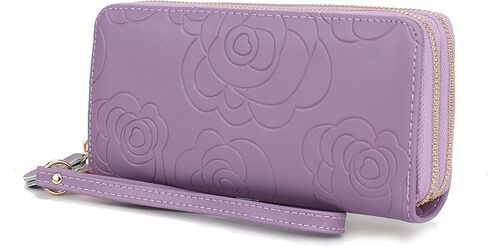 MKF Collection Wristlet Wallet for Women ، حامل بطاقة ائتمان من جلد نباتي صغير مع محفظة محفظة محفظة على عملة Zipper Coin بواسطة Mia K. in Saudi Arabia