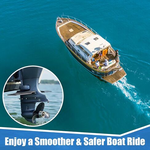 1 Set Boat Hydrofoil Stabilizer for Marine Outboard and Sterndrive Motors with Dorsal Fin Style and Nylon Black Compatible with Mainstream Engine Brands in Kuwait