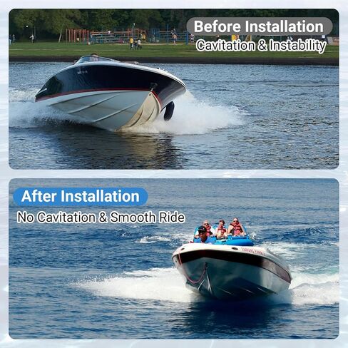 1 Set Boat Hydrofoil Stabilizer for Marine Outboard and Sterndrive Motors with Dorsal Fin Style and Nylon Black Compatible with Mainstream Engine Brands in Kuwait