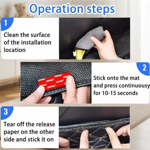 16 Pairs Adhesive Hook and Loop Strips Heavy Duty, Strong Back Adhesive Double Sided Hook Loop Tape, for Car Floor Mats, Outdoor or Indoor Use (Round 2'') in Kuwait