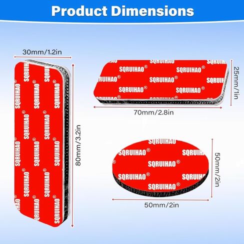 16 Pairs Adhesive Hook and Loop Strips Heavy Duty, Strong Back Adhesive Double Sided Hook Loop Tape, for Car Floor Mats, Outdoor or Indoor Use (Round 2'') in Kuwait