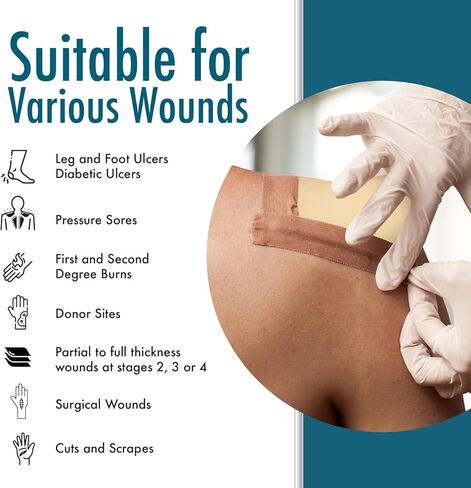 Dynarex Dürma+ SiliGentle AG Silver Silicone Foam Dressings, Sterile Wound Care, Non-Adhesive Foam Pad Dressing with Silicone Layer in Saudi Arabia