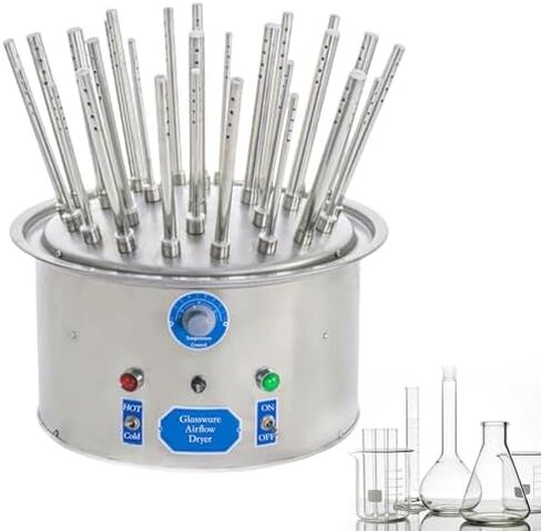 Labora Airflow Dryer, Stainless Steel 30-Hole Lab Equipment, Temperature Control 40-120℃, Ideal for Tubes & Beakers, 110V, Efficient Lab Drying Solution in Kuwait