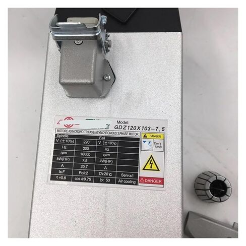 220V 7.5KW 10HP ER32 Spindle Motor air-Cooled 4-Piece Ceramic Bearing high Precision in Kuwait