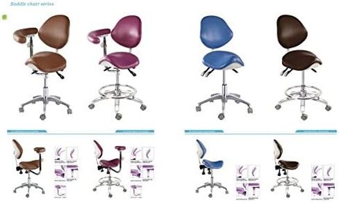 APHRODITE Standard Dental Mobile Chair Saddle Doctor's Stool PU Leather Dentist Chair from Aries Outlets in Kuwait