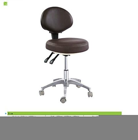 Dental Mobile Chair Doctor's Stool Micro Fiber Leather Seat Height Adjustment CE in Kuwait