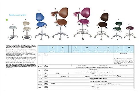 APHRODITE Standard Dental Mobile Chair Saddle Doctor's Stool PU Leather Dentist Chair from Purple-Violet in Kuwait