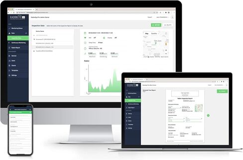 Ecosense RD200P RadonEye Pro، شاشة الرادون الرقمية المعتمدة للمحترفين، إنشاء تقارير سهلة، تطبيق سهل الاستخدام، لوحة القيادة، تقرير حزمة الكل في واحد in Saudi Arabia