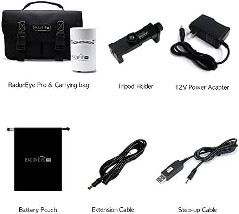 Ecosense RD200P RadonEye Pro، شاشة الرادون الرقمية المعتمدة للمحترفين، إنشاء تقارير سهلة، تطبيق سهل الاستخدام، لوحة القيادة، تقرير حزمة الكل في واحد in Saudi Arabia