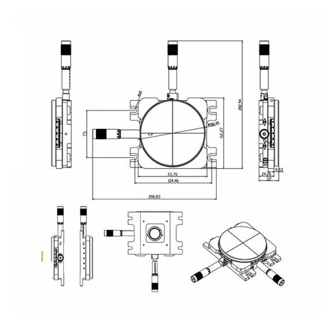 طاولة إمالة دوارة دقيقة CT-XYR-D منصة زاوية دقيقة أصلية in Kuwait
