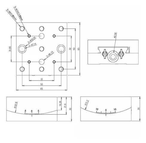 طاولة إمالة دوارة دقيقة GON65-U-M ±10°° منصة زاوية دقيقة أصلية in Kuwait