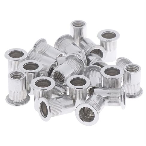 غسالات Qinlu-100 قطعة من صواميل البرشام الملولبة M4 M5 M6 M8 مجموعة أدوات مختلطة مجموعة أدوات إصلاح مجموعة صواميل برشام من الألومنيوم الصلب لإصلاح المصانع in Kuwait