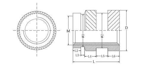 Qinlu-غسالات M3 النحاس الساخن تذوب إدراج المكسرات التدفئة صب النحاس الموضوع الجوز مزدوجة حك مخرش حقن 3Dprinter مكونات 200 قطعة، لإصلاح المصانع (L3.8 (200 قطعة)، M3xOD5.0) in Kuwait