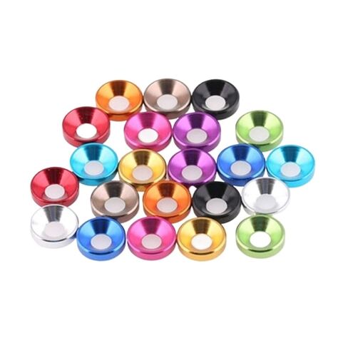 Washer Countersunk Washer 10pcs M2 .5 M3 M4 M5 M6 M8 Aluminum Colourful Anodized Countersunk Head Washer Gasket in Saudi Arabia