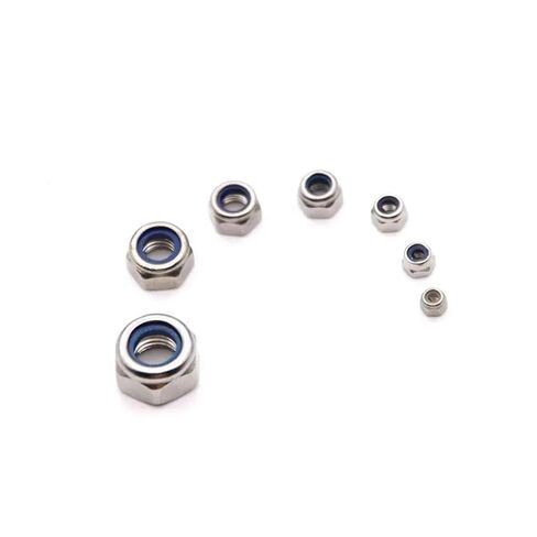 غسالات Qinlu-M2 - M10 نوع عزم الدوران صواميل رفيعة سداسية مع إدراج غير معدني 304 من الفولاذ المقاوم للصدأ قفل نايلون Nut5-50pcs، لإصلاح المصانع (M5-30pcs) in Kuwait