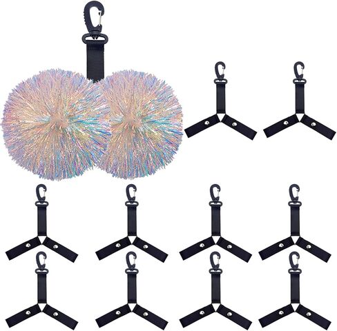 10 Pcs Pom Pom Holder Hanger with Snap Button for Backpack Cheerleader Team Tags Cheer Bag Strap Accessories Cheerleading Essentials in Saudi Arabia