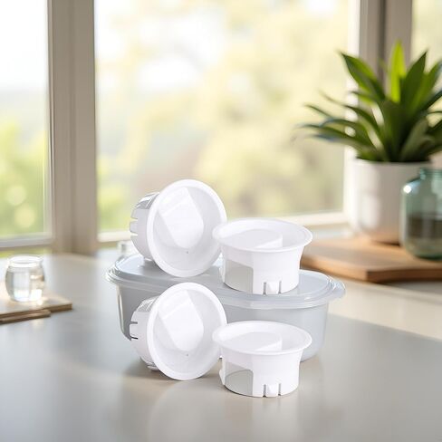 Water Pitcher Lids, 4 Pieces Glass Carafe Lids Covers Food Grade Plastic Dust Proof Splash Resistant Bottle Stoppers for Water Jug Glass Bistro Pitcher in Saudi Arabia